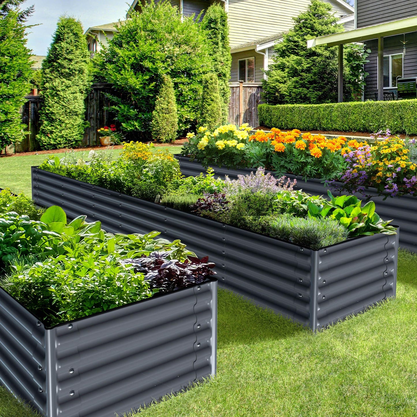 Olle Gardens 17" Tall Rectangle Infinity Raised Garden Bed